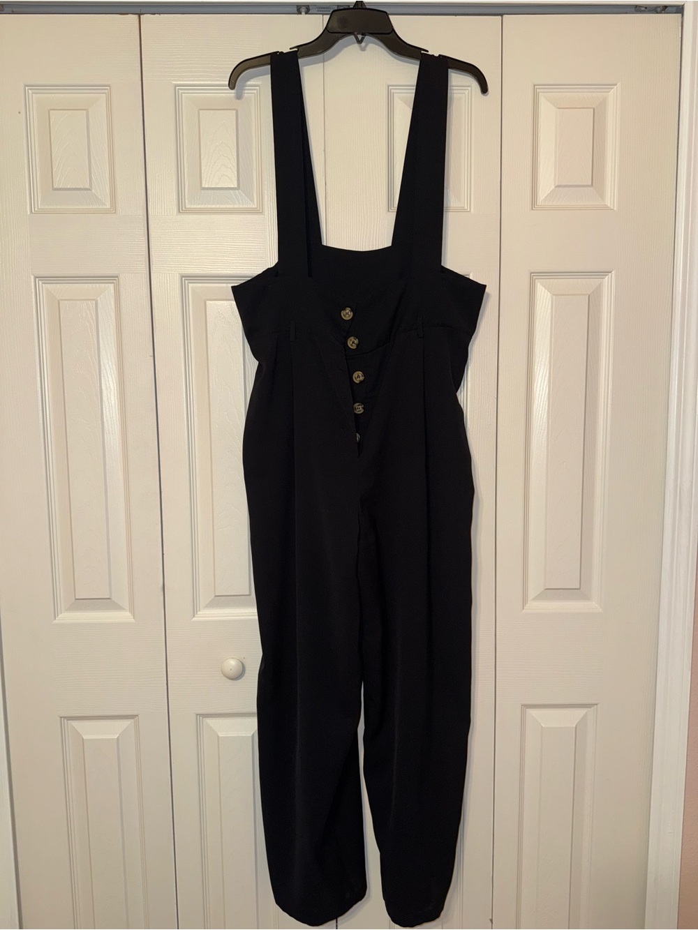 SHEIN Curve Black Overall Jumpsuit Pants